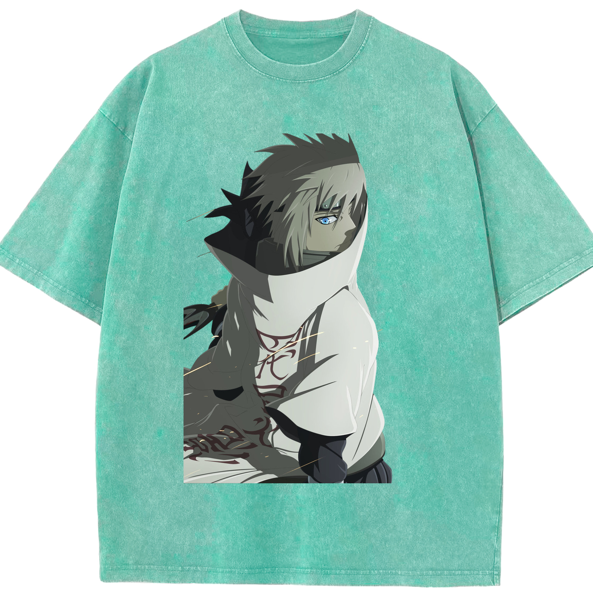 （画像用） NARUTO -ナルト- 波風 ミナト Namikaze Minato 綿100% ヴィンテージ風 半袖Tシャツ（フロントプリント）